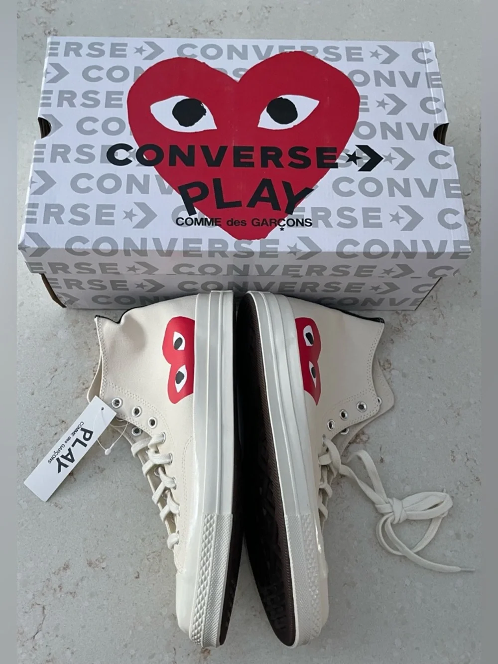 Converse Play Comme des Garçons Box High Tops - Picture 3 of 8